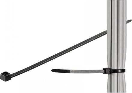 Techly 100 x 2.5mm Nylon Zwart 100stuk(s) kabelbinder