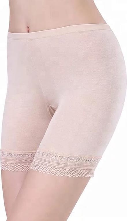 LOUZIR Dames Short Seamless - lange pijp -Basic  korte broek -Beige - Maat S