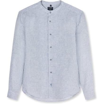 OLYMP Casual Overhemd, Regular Fit, Opstaande kraag, Koningsblauw