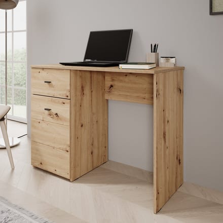 Meubella - Denso - Bureau - Eikenpatroon - 98x45x74 cm