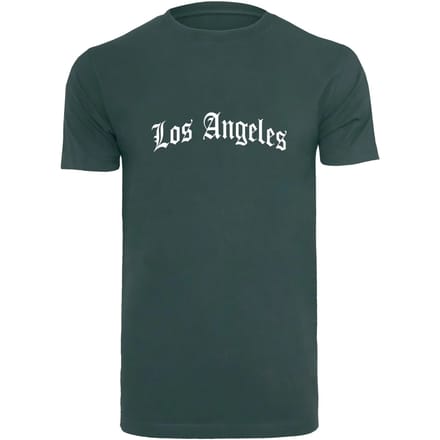 Mister Tee - Los Angeles Wording Heren Tshirt - XL - Donkergroen