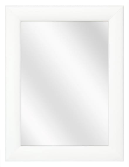 Spiegel met Ronde Houten Lijst - Wit - 30x40 cm
