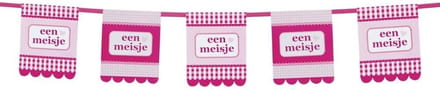 kartonnen Vlaggenlijn 'Een meisje' van 3 meter