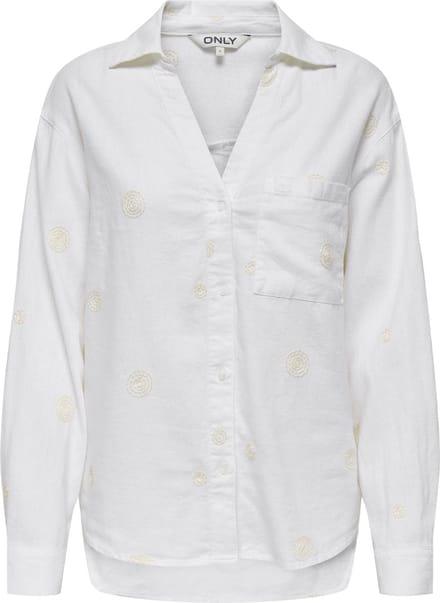 ONLY - ONLCARO L/S LINEN BL EMB SHIRT CC PNT - Meisjes - Blouses