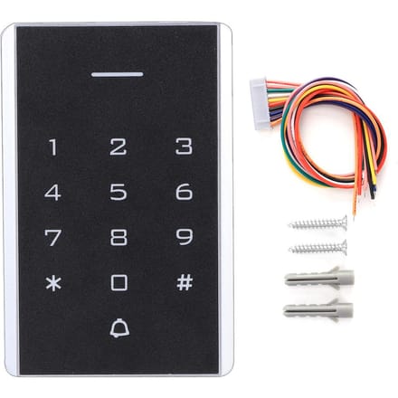 Contrôle d'accès intégré machine carte mot de passe clavier entrée porte serrure DC12 ?24V black