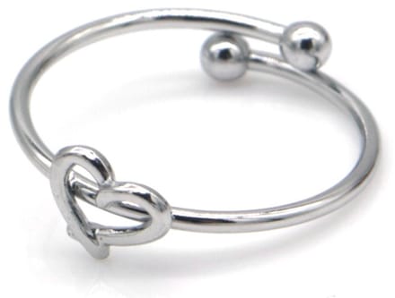 RVS ring hart - verstelbaar - Zilver – valentijn – cadeau