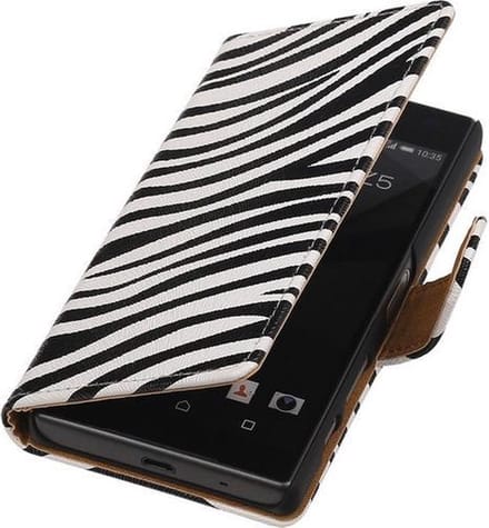 Sony Xperia Z5 Compact - Zebra Booktype Wallet Hoesje