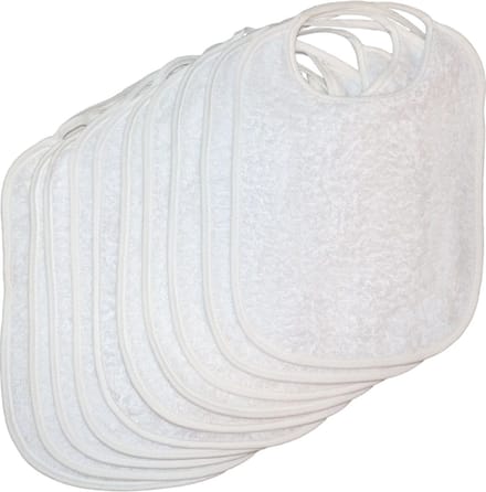 Lorelli White Terry 10 Stuks Waterproof Slabbetjes