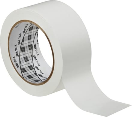 Sterke PVC Signaaltape Wit 50mm x 33m Rol (24 Stuks)