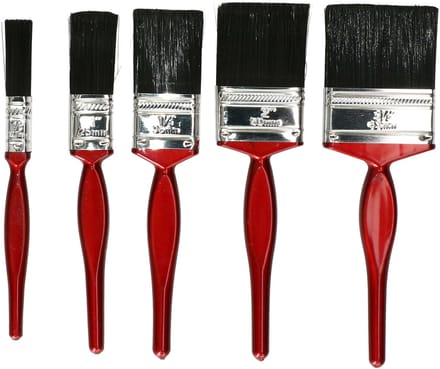 Benson Verfkwasten set - 5-delig - plat - verschillende breedtes - smal - kunststof