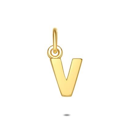 Twice As Nice Hanger in 18kt verguld zilver, letter V