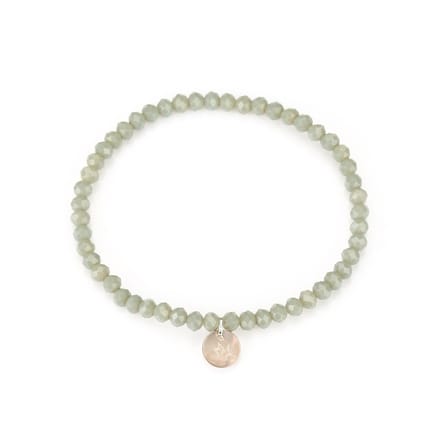 Armband met licht grijze kraaltjes