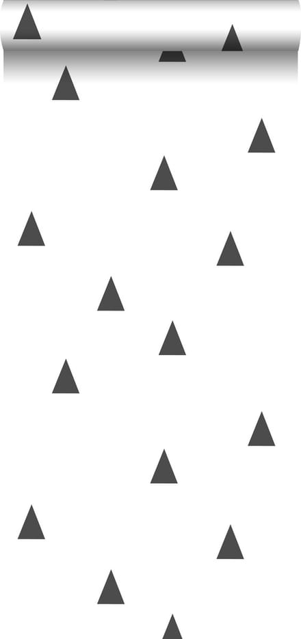 Walls4You behang driehoekjes zwart wit - 935304 - 53 cm x 10,05 m