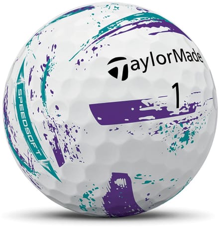 TaylorMade SpeedSoft Ink Golfballen 2026 - Paars Turquoise - 12 Stuks