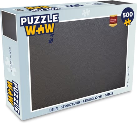 Puzzel Leer - Structuur - Lederlook - Grijs - Legpuzzel - Puzzel 500 stukjes