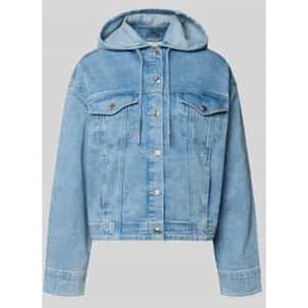 relaxed fit jeansjack van katoenmix