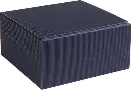 Geschenkdoos ribbelkarton 20x19x10cm DONKERBLAUW (35 stuks)