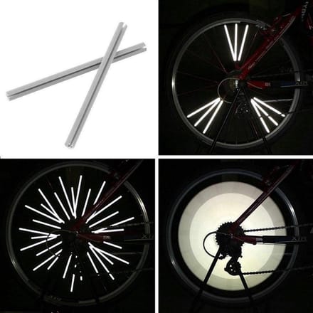 Fietsreflector / Reflector / Reflectoren Spaak Fiets / Spaakreflectoren - 12 Stuks - Wit
