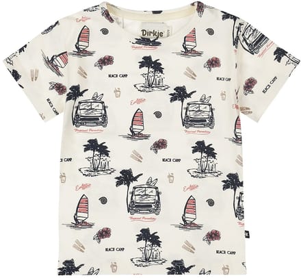 Dirkje - Jongens shirt - Offwhite - Maat 56