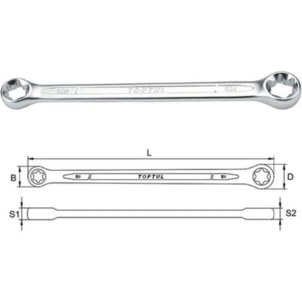 TORX Ringsleutel TOPTUL E6xE8