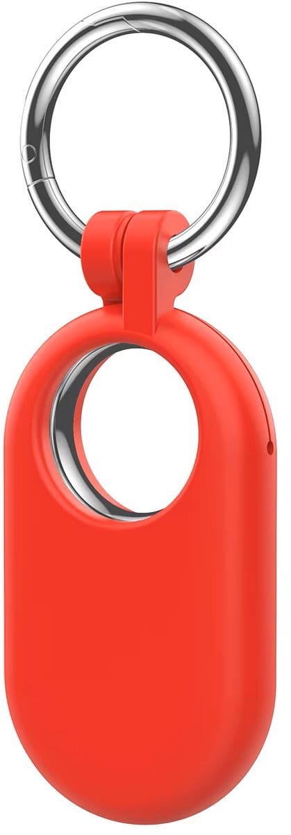 New Age Devi - Case geschikt voor Samsung SmartTag 2 - Siliconen case - Beschermhoesje - Sleutelhanger - Rood!