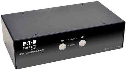 Eaton series 2-Port DisplayPort KVM Switch w/Audio Cables and USB 3.0 SuperSpeed Hub