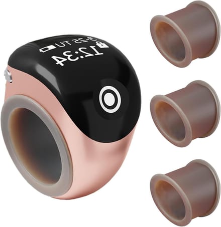 Vingerteller Ring - Digitale Clicker - Activiteit Tellen - App Connectie - Verstelbaar - Zwart