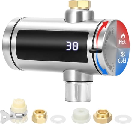 Directe Waterverwarmer - Kraan Boiler - Direct Warm Water - 3000W Verwarmingselement - Compact - Zilver