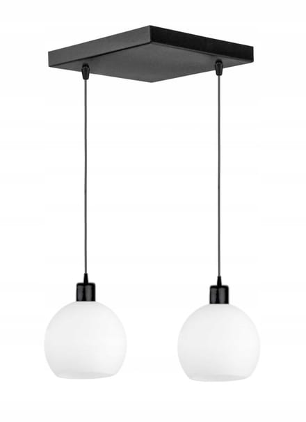 DORA Hanglamp Zwart Vierkant 2x E27 - Stijlvolle Verlichting