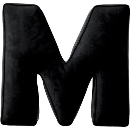 Kussen letter m Yellow Tipi Posh Velvet