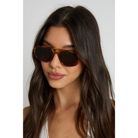 boohoo Dames Schildpad Aviator Zonnebril | Bruin