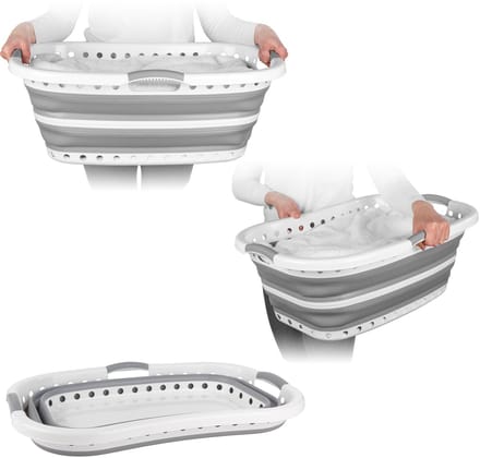 Beldray Opvouwbare Wasmand - 37L | Hip-Hugger | Grijs