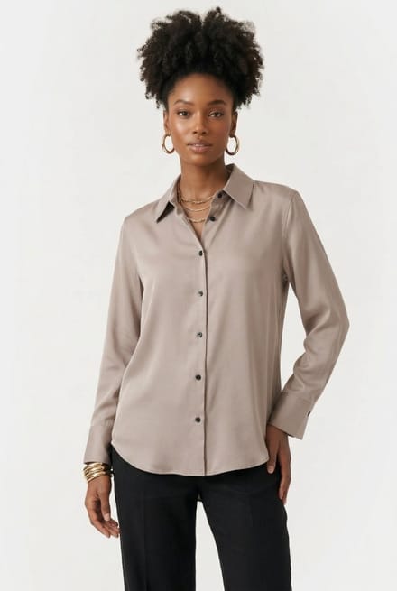 & Other Stories Clarice Shirt Beige Größe: M | Business hemden Outlet | Damen | Braun