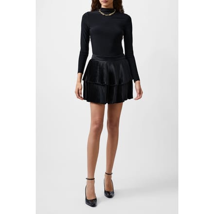 French Connection Ilsa Pleated Mini Skirt Blackout Taglia: 14 | Minigonne Outlet | Donna | Nero