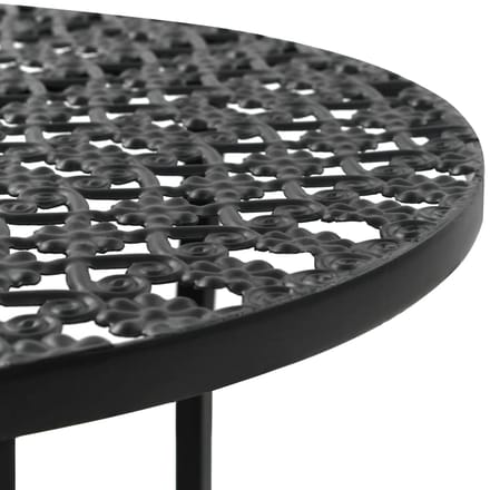 vidaXL - Bistrotafel - 40x70 - cm - metaal - zwart