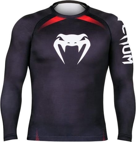 Venum Rash Guard NOGI IBJJF Approved L/S Zwart Rood - S
