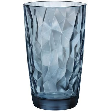 Bormioli Rocco Diamond longdrinkglas - 47 cl - Blauw - Set-6
