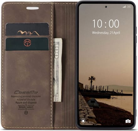 CaseMe 013 Xiaomi Redmi Note 12 Hoesje Book Case met Pasjeshouder Coffee