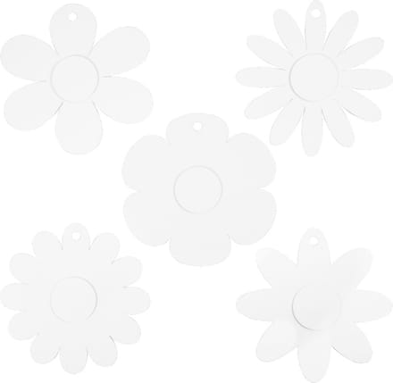 Bloemen, d 20 cm, 400 gr, wit, 5x3 stuk/ 1 doos
