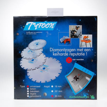 DIAMANTZAAG UNIVERSEEL NAT TYFOON DIAMETER 350 X ASGAT 30MM