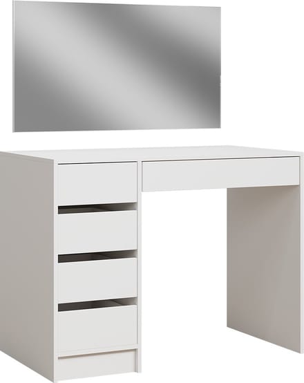 Vicco Thalia Kaptafel – 100 cm met 5 laden Wit