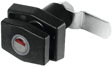 Drukslot serviceluik zwart/wit rechthoekig zonder cilinder (pushlock) - zwart