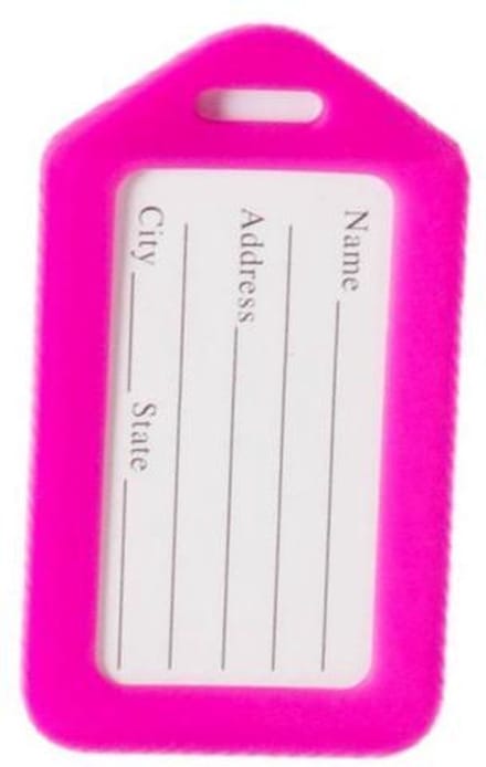 Kofferlabel - Bagagelabel - Koffer - Kunststof - Roze