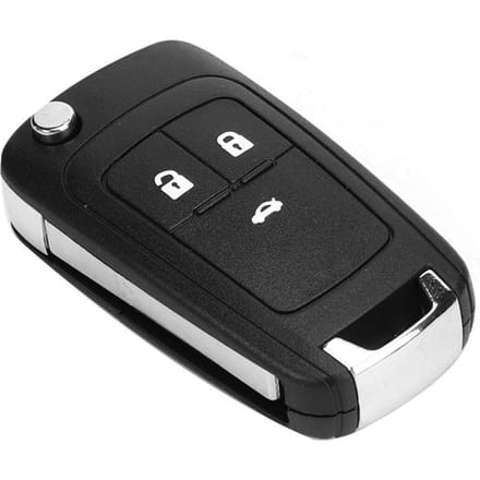 Coque de clé de voiture à 3 boutons, remplacement de la coque de la télécommande pour clé de voiture Opel, type de bouton blanc black