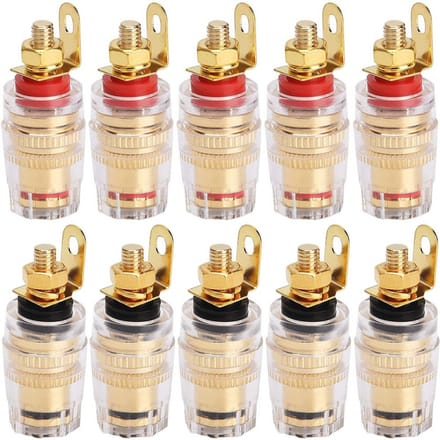 10 St 4mm Banaanstekker Socket Connector Binding Post voor Versterker Luidspreker Terminal