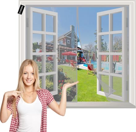 Magnetisch Hor - Vliegendeur - Insecten Buiten - Automatisch Sluitend - 85x80cm - Grijs