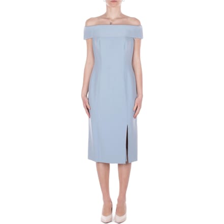 Nauwsluitende cocktailjurk met carmenhals model 'WOVEN-BODYCON-DRESSES'