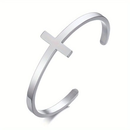 VANDAAG VERZONDEN - Armband - Staal - Kruis - Zilver - Christelijk