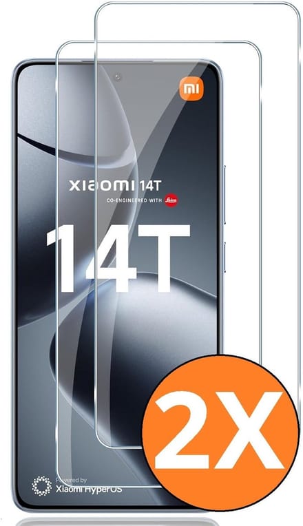 Screenprotector Geschikt Xiaomi 14T/ 14T Pro screenprotector - Beschermglas - gehard glas – tempered glass - 2 Stuks