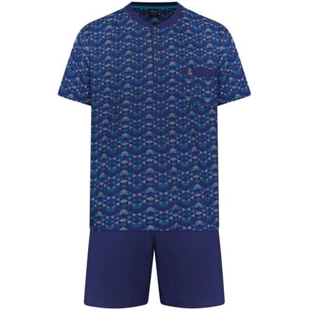 Robson - Shortama - Katoen - Blauw - Maat 48
